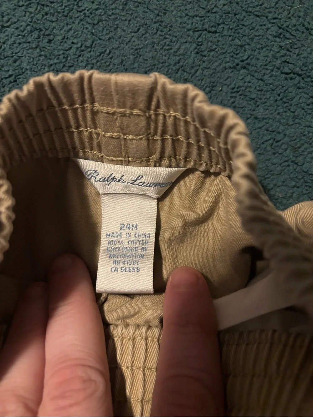 Toddler Ralph Lauren Polo Khaki Elastic Waist Shorts - Tan